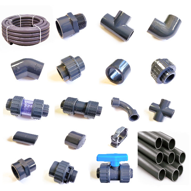 Montaje de PVC Montaje adhesivo Montaje de piscina Plástico Piscina Tubería Tubo Manguera