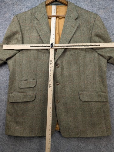 Brook Taverner Saxony Supreme Jacket Mens 48 Brown Wool Herringbone Scotland - Picture 6 of 20
