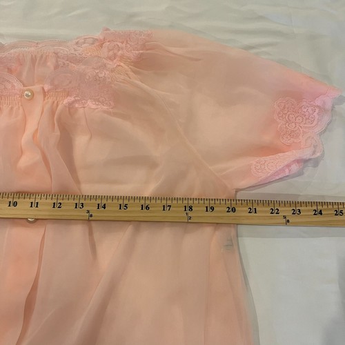 Vtg Lorraine Lingerie Nightgown Button Front Lace Satin Cottage Grandma Core Sm - Picture 10 of 14