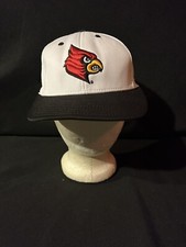 The Game Pro Fitted Louisville Cardinals Fitted Cap Hat small GP340 White