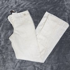 The Limited 2R Cassidy Fit Dress Pants Trouser Flare Leg Preppy Careerwear Ivory