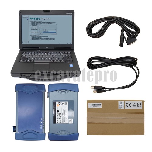 KUBOTA DIAGNOSTIC TOOL WITH DENSO INTERFACE AND CABLES with software CF53 512G๐