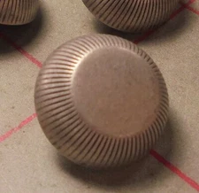 12 Matte Silver Metal Shank Button Italy Flat Top Lined Sides Like Red Rock 5/8"