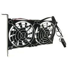 PCIe Cooler Graphics Card PC Cooling Bracket Dual Fan 2300rpm Silent 3pin 4pin