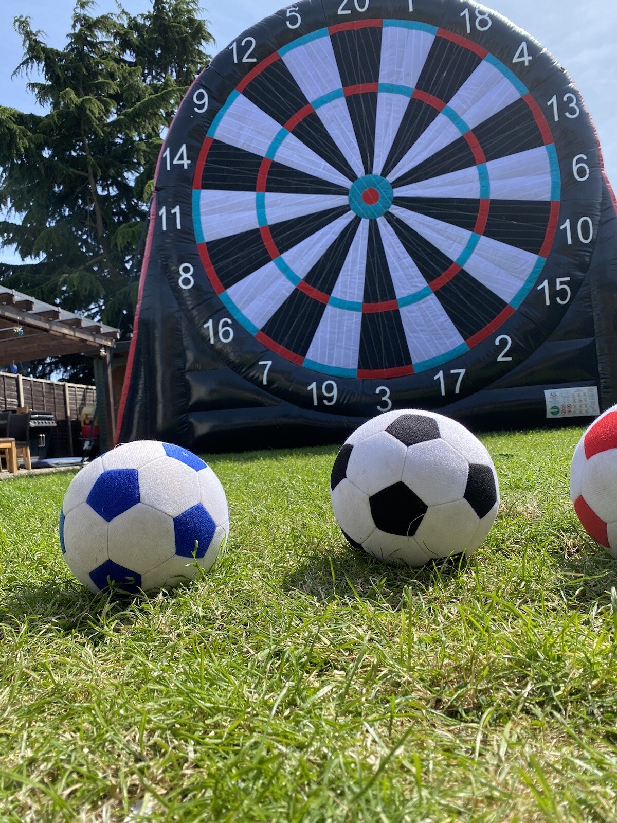HIRE 5m football golf Darts Inflatable bouncy Castle Weddings Dartboard Velcros eBay