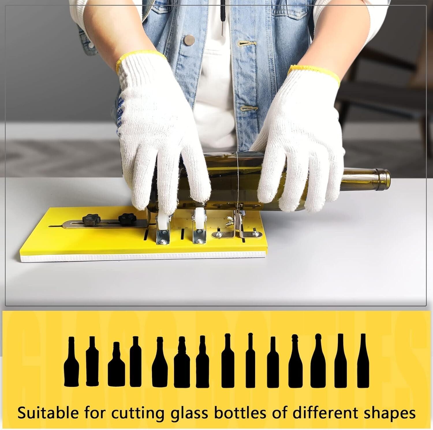 Glass Bottle Cutter Glass Cutting Kit with Glass Cutter and Safety