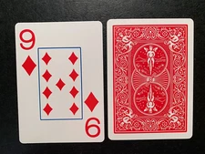 Swap Playing Card  JUMBO  Nine of Diamonds  BICYCLE  One Card U.S.A.