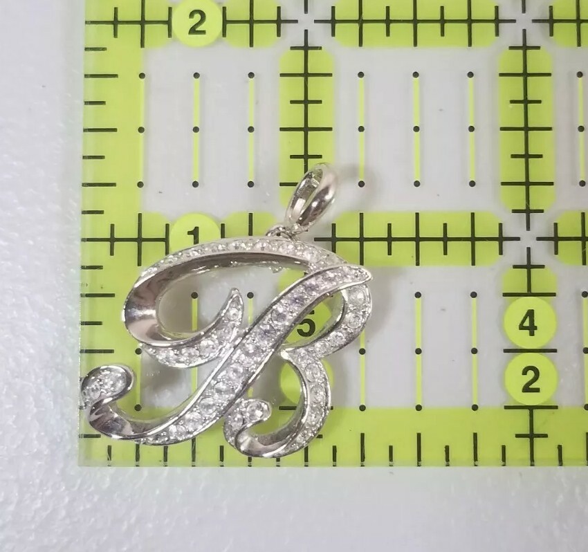 Signed Nolan Miller Rhinestone Initial Letter B P… - image 5