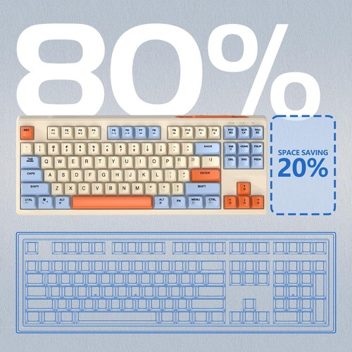Teclado inalámbrico Bluetooth para juegos RGB membrana retroiluminada teclas silenciosas para PC Mac - Imagen 10 de 15