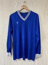 ERIMA 80s 90s FOOTBALL SHIRT SOCCER JERSEY VINTAGE LONG SLEEVE BLUE