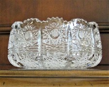 Bohemia Czech Crystal Hand cut 4.8" Bowl Queen Lace