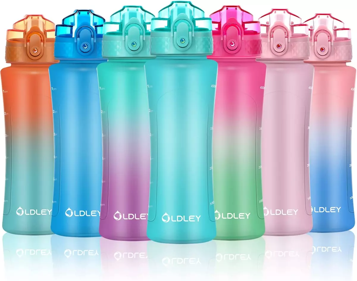 Kids Water Bottle With Straw Spill Proof Toddler Water Bottles For