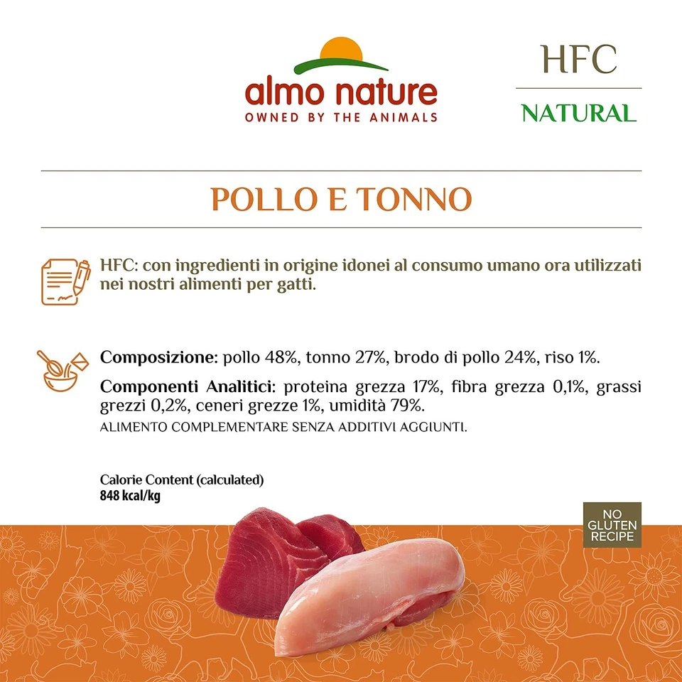 HFC Natural Katzenfutter nass- Huhn und Thunfisch 24er Pack 24 x 70g - Bild 2 von 4