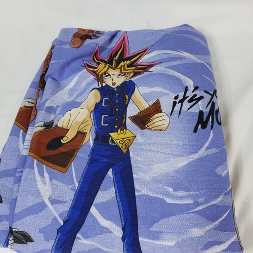 Vintage Franco Yu Gi Oh! Flat Sheet Blue Purple Yugioh EUC Made USA 1996 - Bild 1 von 13