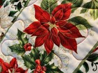 Handcrafted-Quilted Table Runner- Christmas-Poinsettias & Ornaments New 11/24 — photo 6