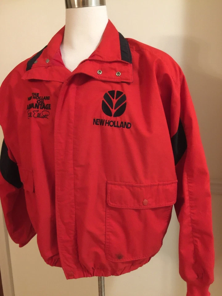 New Holland Bill Elliot K продукты мужской с подкладкой куртка с 1 пятно - винтажный XL VTG - Изображение 2 из 4