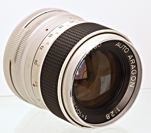 Aragon 100mm f2.8 MF Lens Silver