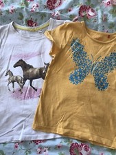 T Shirt Mädchen 122 Pferd Schmetterling Doppelpack Pferde Esprit Topolino