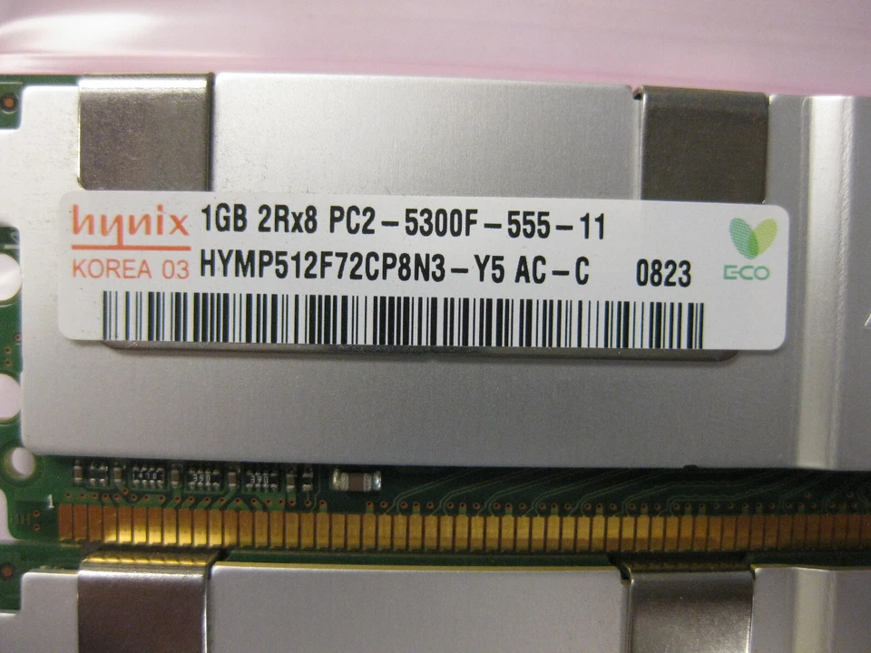 Hynix 10GB (6 x 1GB) 2Rx8 + (2 X 2GB) 2Rx4 PC2-5300F DDR2 , Server Memory - Image 3 of 4