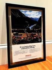 Large Vintage Honda Mini Trail CT70 CT90 CT110 Motorcycle Advertisement Poster