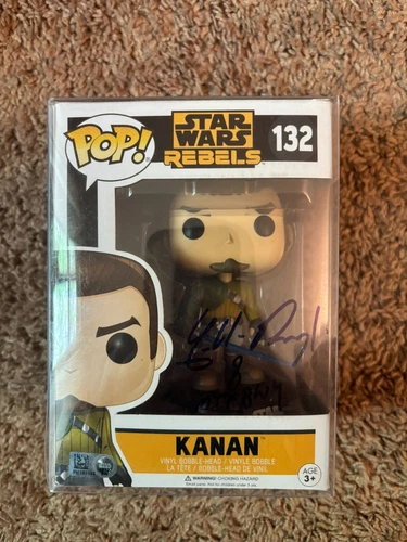 Signed Funko Pop! Vinyl: Star Wars - Kanan Jarrus #132 Freddie Prinze Jr