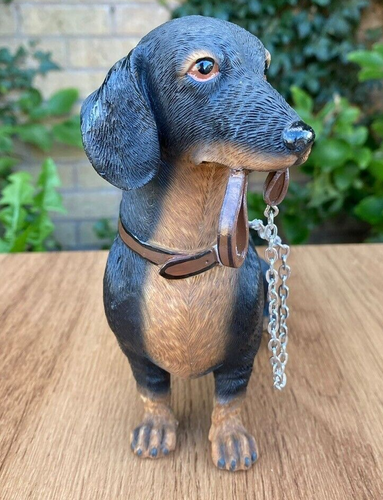 Walkies Schwarzer Dackel Ornament Hund Daschund Hund Geschenk Figurine - Bild 4 von 6