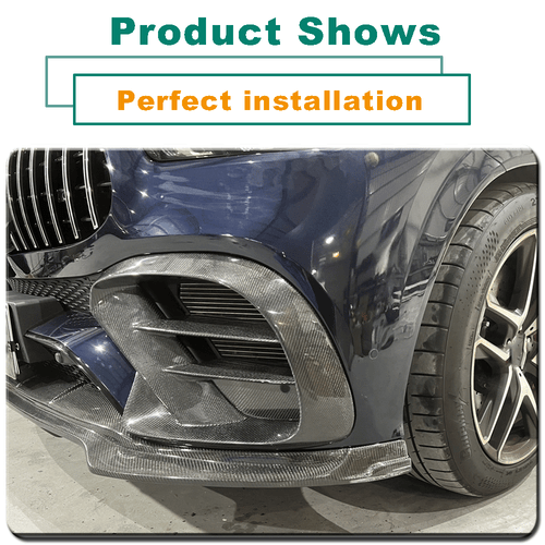 Fit For Benz W167 C167 GLE450 Sport Coupe Real Carbon Front Fins Air Vent Cover - Bild 12 von 15