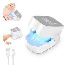1-2 Pcs LED Display White Nail Lamp for Toe Nail Treatment