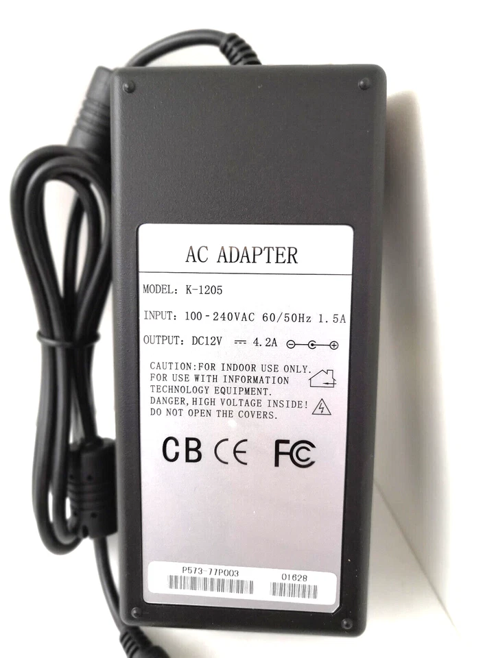 Monitor LCD TV Bildschirm Ladegerät Adapter K-1205 , P573-77P003 , 12V 4,2A NEU - Bild 2 von 4
