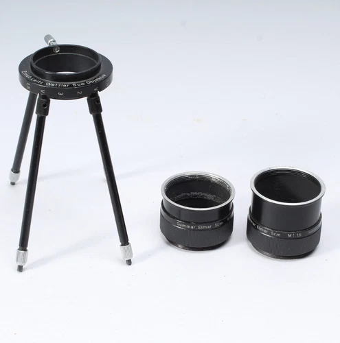 LEITZ 16520 BEHOO COPY STAND W EXTENSION TUBES FOR 5CM ELMAR & SUMMAR LEICA