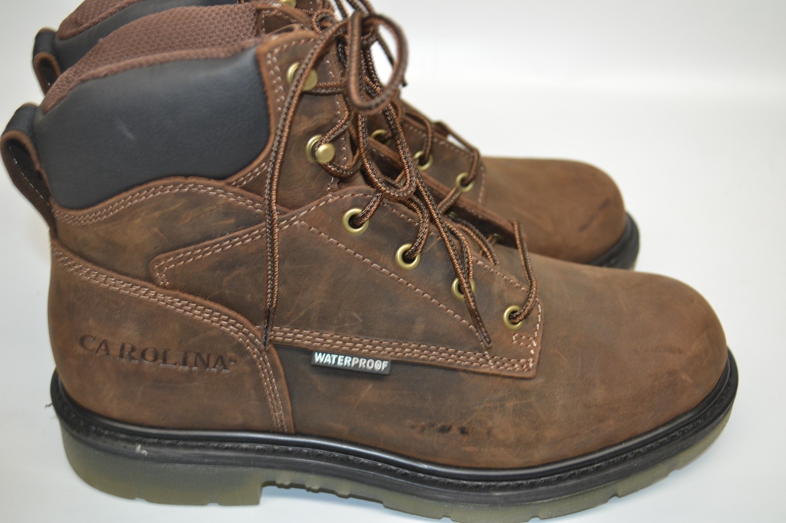 Carolina CA7120 Brown Leather Waterproof 6 " SOFT Toe Work Boot 9 D MEMORY FOAM image 7