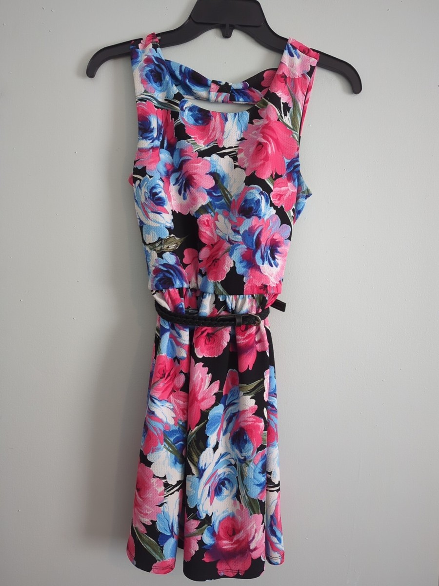 Pink Lily Rose Floral Dress LILY ROSE Size Small FLORAL PRINT BAR