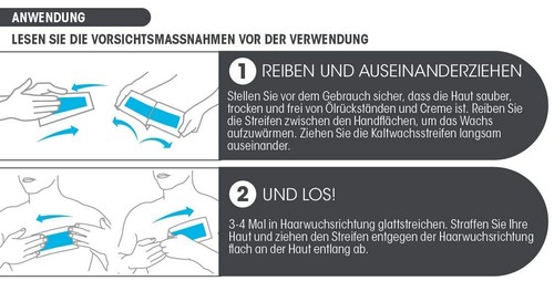 Nad's For Men Kaltwachsstreifen Männer - Haarentfernung für den Körper, alle Ha - Bild 4 von 5