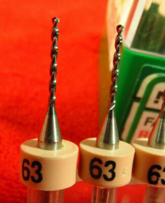 Lot of 10 ~ MegaTool Micro Carbide PCB Drill Bits End Mills~  #63 / .0370