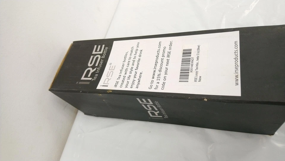 Garrafa infusor de chá de luxo iRSE copo de vidro parede dupla 12 oz (prata) - Imagem 2 de 2