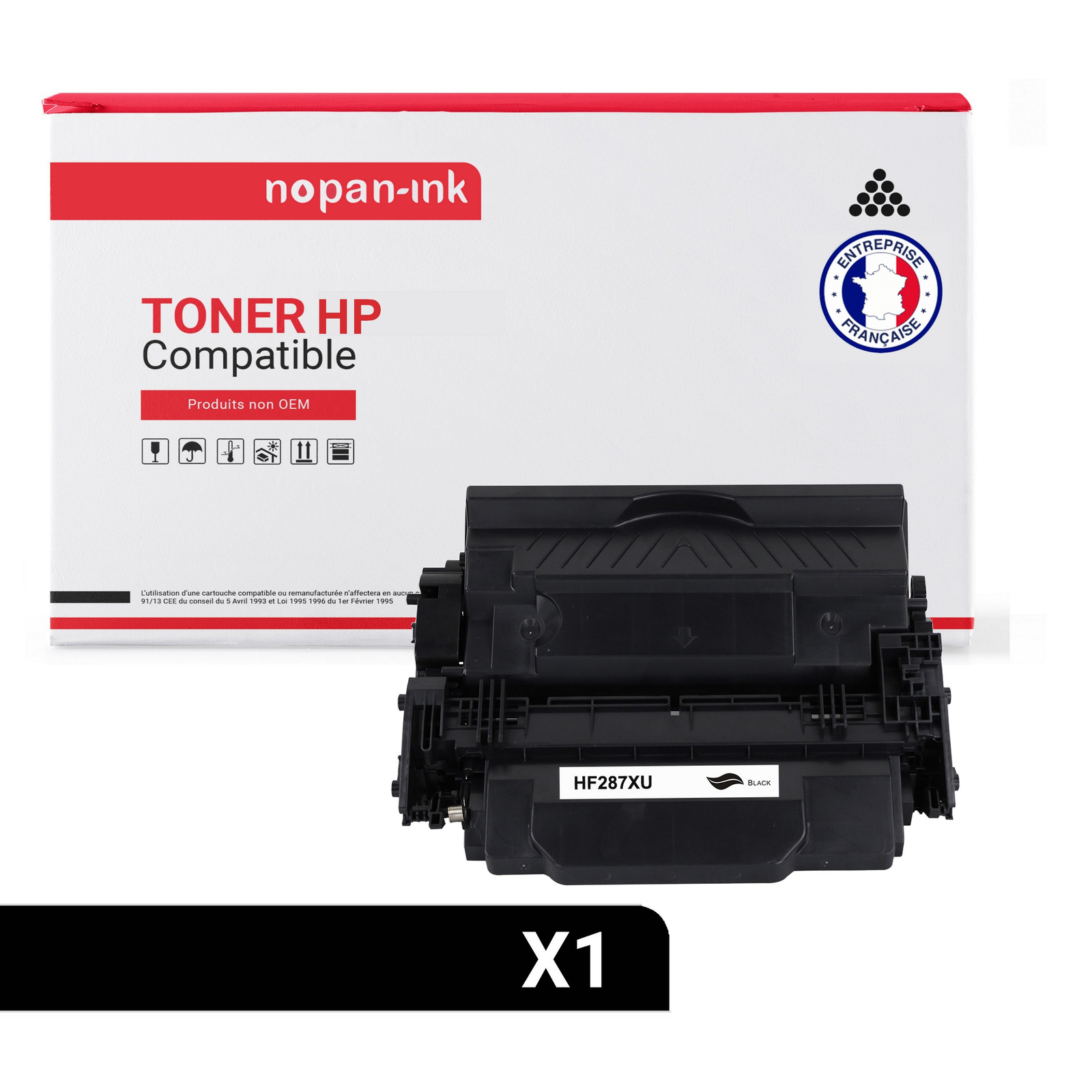 Toner CF287X noir anti-traces pour corriger les défauts d'impression laser