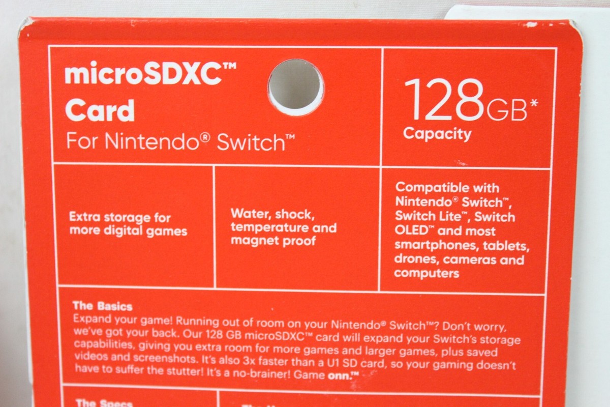 NEW Game Onn 128 GB Microsdxc Card For Nintendo Switch FREE