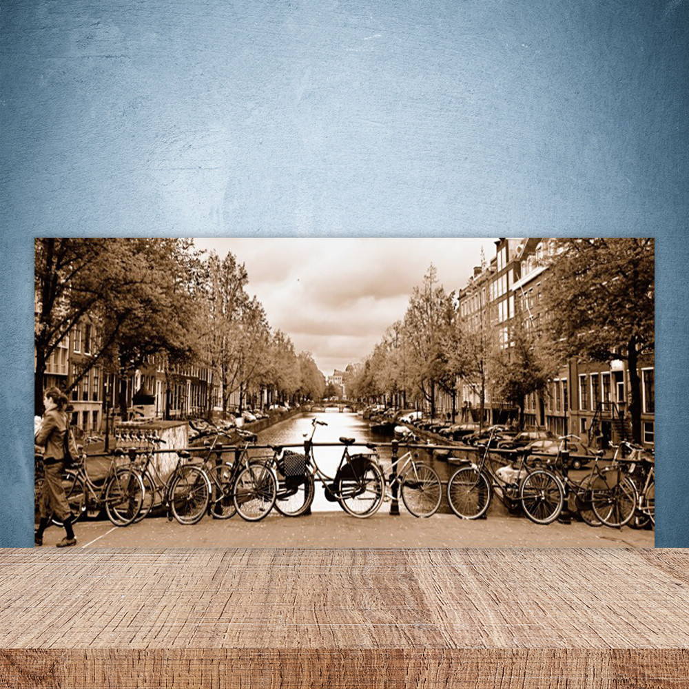 Crédence de cuisine en verre 100x50 panneau paroi paysage arbres