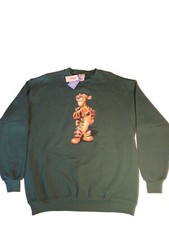 Vintage Disney Store Tigger Green Sweatshirt crewneck Large