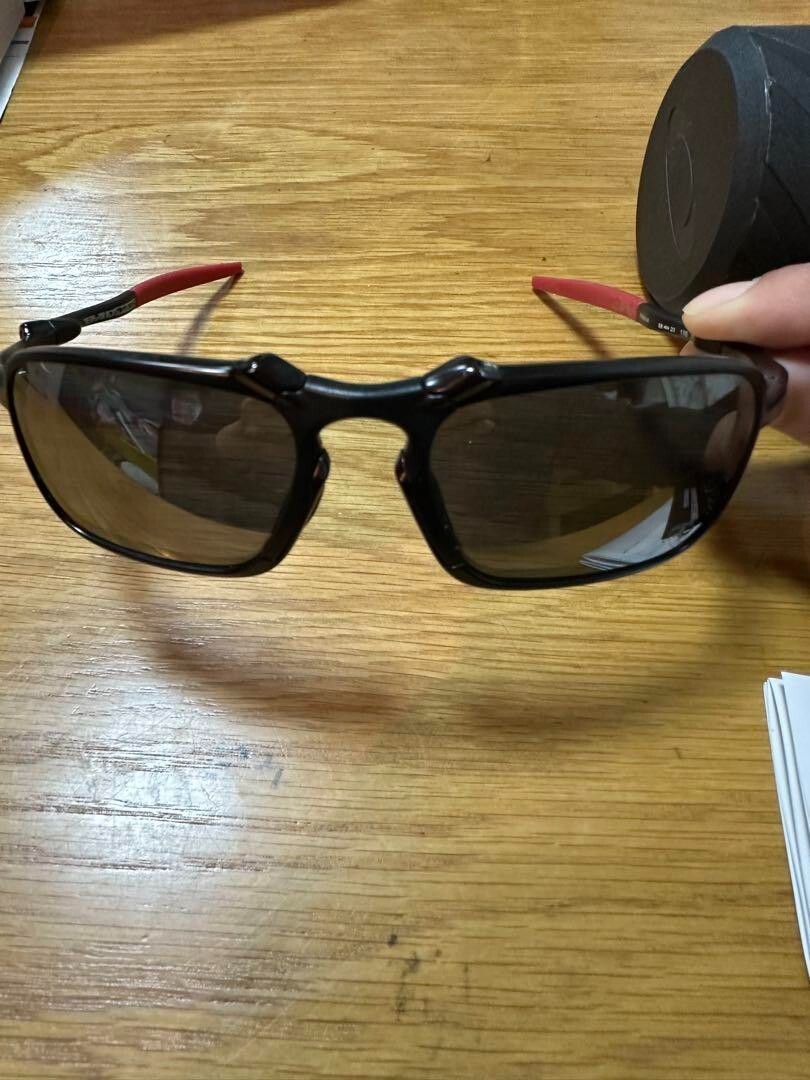 OAKLEY Ferrari BADMAN model DARK CARBON BLACK IRIDIUM POLARIZED