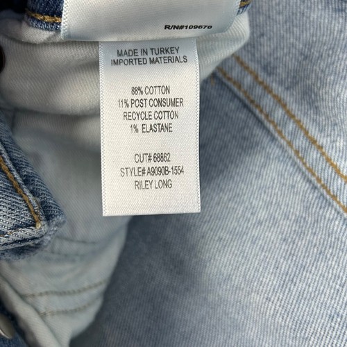 Agolde Jeans size 26 Riley blue light wash straight leg button fly stretch denim - Picture 13 of 13