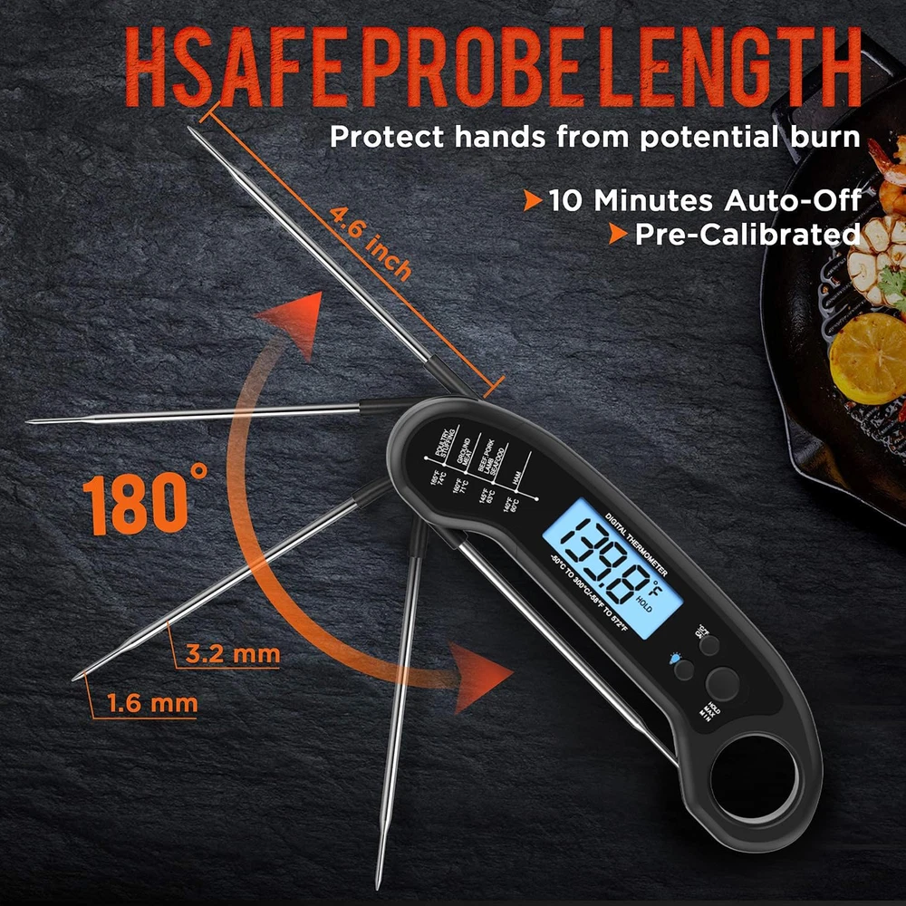 Meat Thermometer Digital, Instant Read Meat Thermometeri for Grill and Cooking,