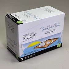 WOLFGANG PUCK 24 PACK Breakfast in Bed Coffee Single Serve Cups BB 10/25