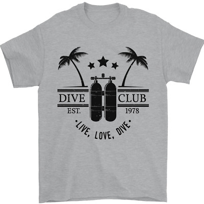 Live Love Tauch Lustig Scuba Tauchen Diver Herren 100% Baumwolle