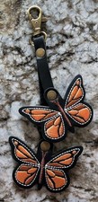 Portland Leather Goods New BOISE Monarca Double BUTTERFLIES Tassel Purse Flair