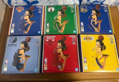 ONE PIECE × NBA MASTER STARS Monkey D. Luffy Figur Complete Set H 6.7 in