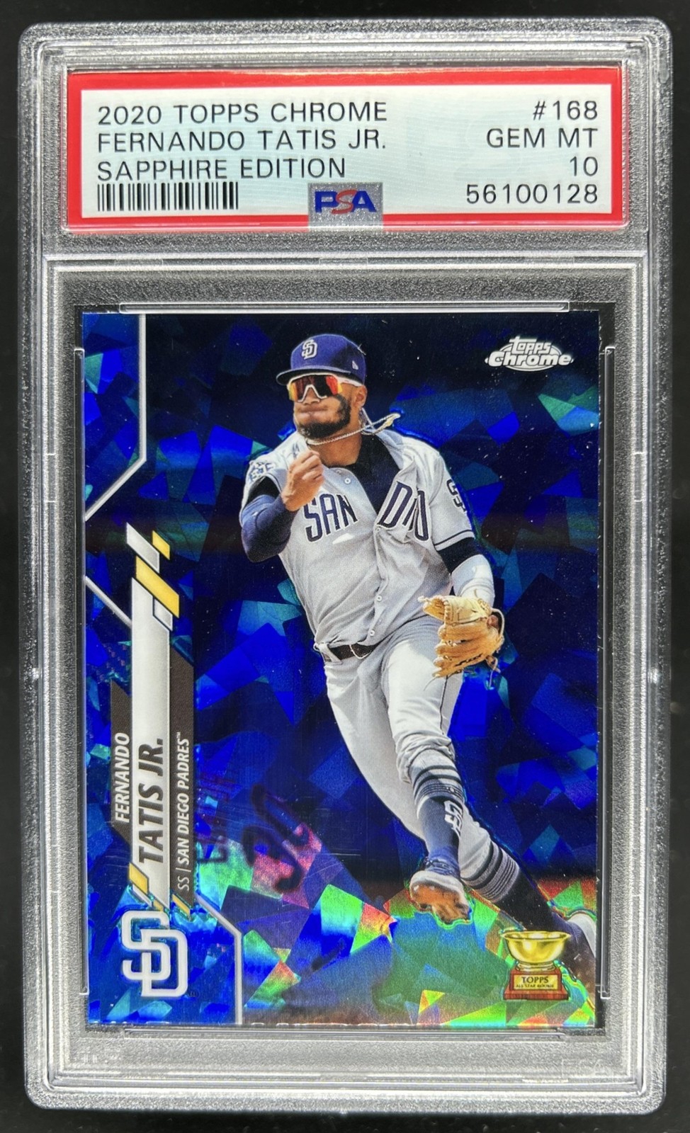 2020 Topps Chrome Sapphire Fernando Tatis Jr. Super Rookie All-Star #168 PSA 10