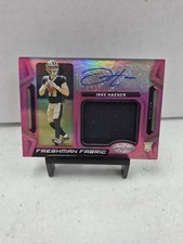2023 Panini Certified Jake Haener Freshman Fabric Mirror Signatures Pink #/299