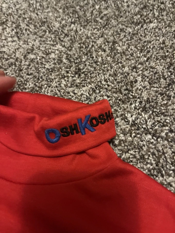 Vintage OshKosh Rojo Cuello Alto Manga Azul Bordada Talla 5 EE. UU. 90s Colorblock Foto 2 de 4