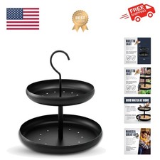 Hanging Bird Feeder for Outdoors   Hanging Birdfeeder with Two Levels for Wil...